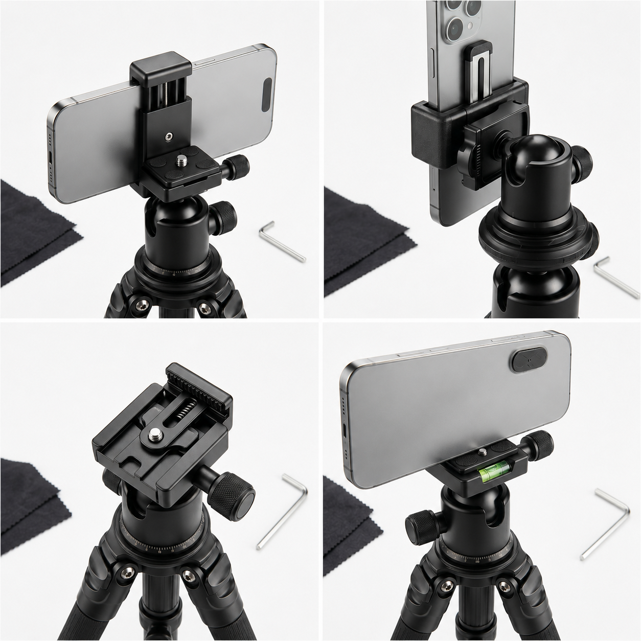 Multi-Function Livestream Tripod Stand with Detachable Bluetooth Remote & Phone Holder