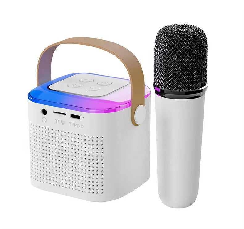 BT Small Speaker Outdoor Portable Card Wireless Smart Karaoke Microphone