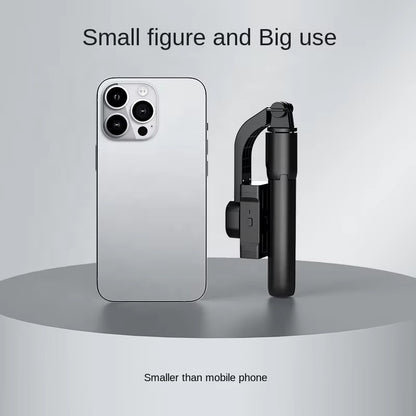 Small black handheld device next to a smartphone on a gray background with text 'Small figure and Big use'.