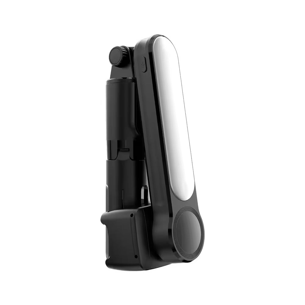 Black and silver phone holder on a white background