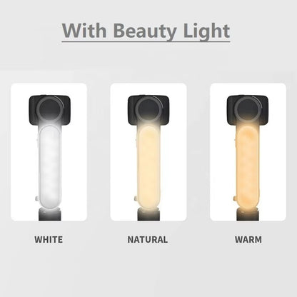 Three light bulbs labeled 'White', 'Natural', and 'Warm' with a gray background.