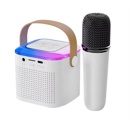 BT Small Speaker Outdoor Portable Card Wireless Smart Karaoke Microphone