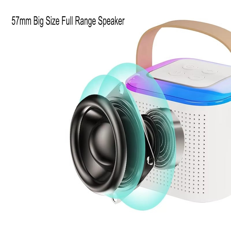 BT Small Speaker Outdoor Portable Card Wireless Smart Karaoke Microphone