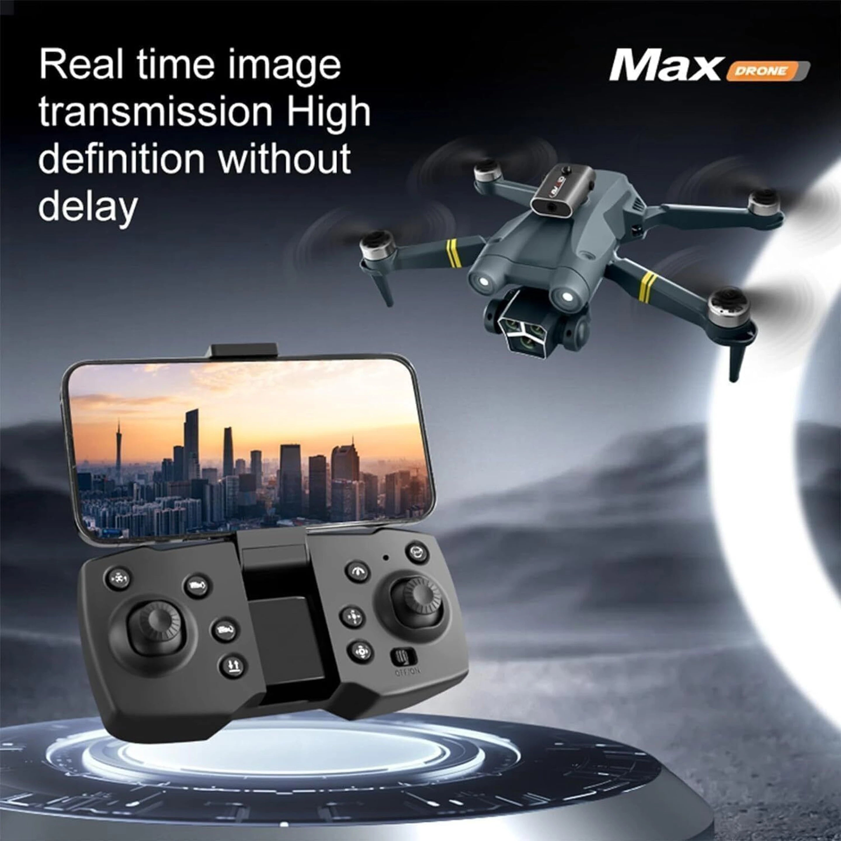 M3 Max 4K Dual Camera Drone | Foldable WiFi FPV Drone with Brushless Motors