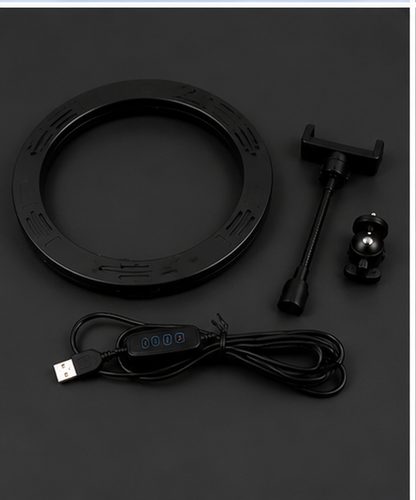 Professional 10-inch LED Ring Light with 2.1M Tripod Stand & Phone Holder