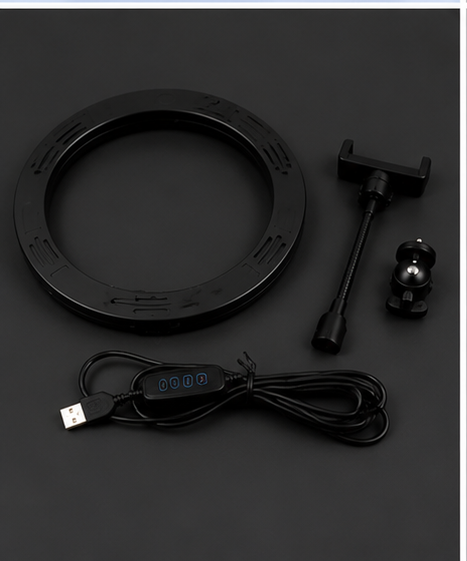 Professional 10-inch LED Ring Light with 2.1M Tripod Stand & Phone Holder